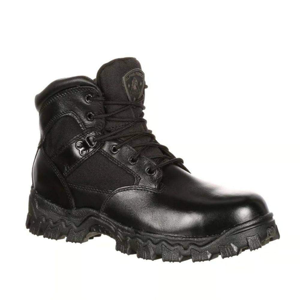 Rocky 6" Alpha Force Waterproof Public Service Boots Black Size 5.5 Women NEW